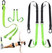 Exercise Suspension Straps Fitness Trainer Kit,All-in-ONE Suspension Training and Resistance Bands Training Professional Home Gym, Pro Workout Exercise System