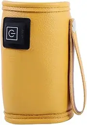 Daiilg USB Milk Water Warmer Travel Stroller Insulated Bag Baby Nursing Bottle Heater Safe for Outdoor Winter -Yellow