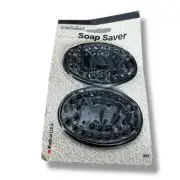 VTG 80s InterDesign Black Plastic Bar Soap Saver New Sealed Bath Kitchen Laundry