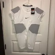 Nike Pro men’s football compression, shirt, size large white￼