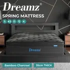 Dreamz Spring Mattress Queen Double King Single Bed Bamboo Pocket Firm Foam 35CM