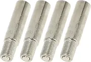 X AUTOHAUX 4 Pcs Tire Valve Extension Stem Adaptor, 39mm Length Stem Extender Pipes Universal for Car Truck Bike Trailer RV Durable Copper Silver Tone
