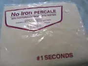 Vintage No-Iron Percale Cotton/Polyester Blend 60×80 Queen Fitted Bed Sheet NEW