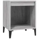 Wooden Bedside Table Drawers Storage Side Shelf Cabinet Bedroom Nightstand Grey