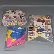 Hello Kitty Happy Birthday Banner Balloon Cake/Cupcake Toppers