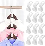 Clothes Hanger Connector Hooks, Space Saving Hangers for Closet Organizers, Storage Hangers Hooks, Hanger Clips Plastic Hangers for College Dorm,Wardrobe (100, White)