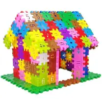 在飛比找Yahoo!奇摩拍賣優惠-正方形積木玩具數字拼插拼搭玩具拼接大號幼兒園小寶寶搭房子玩具