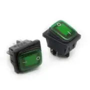 Rectangle Illuminated On-Off Waterproof Rocker Switch , 20A DPST IP67 Au Stock