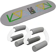 Pushup Up Board Fitness - Pushup Handles For Floor | Pushup Bar Stand | S Shape Strength Training Home Gym Accessories | Professional System With Non-Slip Mat For Floor Workouts, Fitness Training