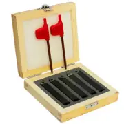 5 PC 3/8'' Shank Indexable Carbide Insert Lathe Turning Tool Bit Set