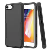 For Apple iPhone 6 /6S 3in1 Case Drop Resistant Defender Tradies Hybrid Armor Heavy Duty Rugged Shockproof Tough Cover (Black)