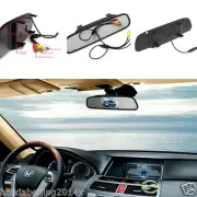 Car Reverse Parking Camera Rearview Mirror 4.3" TFT Color LCD Display Monitor