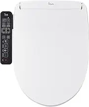Inus Light Mode Indicator Elongated Bidet Toilet Seat with Instant Heating System, Heated Seat, Advanced Self-Cleaning Steel Nozzle, Tankless, Smart Touch Panel, Air Dryer
