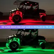 RGB LED Strip Under Car Tube Underglow Glow System Neon Light w/IR Remote