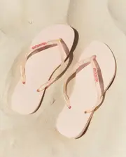 [Havaianas] Slim Metal Logo Glitter Strap Thongs