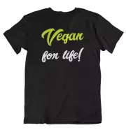 Vegan for Life Shirt Animal Rights Activist Clothing Plant Based Ethical Gift