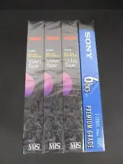 NEW SEALED 3 PK RCA T-120 Blank VHS VCR Video Tape & 1 SONY T-120 VHS VCR Tape