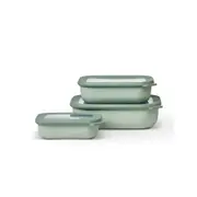 3pc Mepal Multi Cirqula Food Bowl Container w/Lid Set 500ml/1L/2L Nordic Sage
