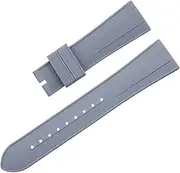 [Generic] Soft Fluororubber Watch Band 22mm Flat End for Tudor Strap M79360.M79363 Stainless Fold Buckle Black Bay 1958 GMT 41mm Pelagos Watch Strap