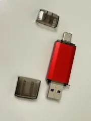 Type C Flash Drive 256G 2 in 1 OTG USB 3.0+USB C Memory Stick in RED