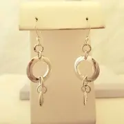 Silver Fill Double Circle Hook Earrings