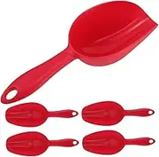 DINHEAROM 5pcs Ice Scoop: Candy Ice Cube Small Sugar Scoop for Home Kitchen Buffet - Coffee Tea Jars Protein Powders Popcorn Serving Food Bar Essentials