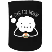Alcohol Stubby Holder - Food For Thought - Funny Novelty Birthday Gift Joke Beer Can Bottle