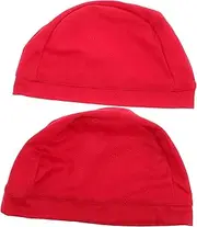 [BESPORTBLE] Running Hat Liner Lightweight Breathable Athletic Beanie for Sun Protection Beanies Hats Women Cycling Skull Cap Red