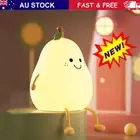Silicone USB Night Light Warm Light Smile Pear-Shape Mini Table Lamp Kids GiDS