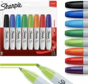 Permanent Markers, Chisel Tip Marker Set, Poster Markers, Markers for Wood, Plas