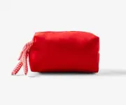 Cosmetic Beauty Make Up Bag Case with Red Satin Bow