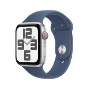 Apple Watch SE 44mm Silver Aluminium Case GPS Plus Cellular Sport Band (M/L) [2024]