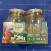 Ball® Mini Storage Jars 4oz 4 Pack For Herbs & Spices Party Favors - 8 Jars B14