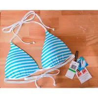 在飛比找蝦皮購物優惠-美國帶回全新正品 voda swim 海軍風條紋成套比基尼L