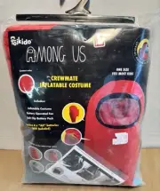TOIKIDO AMONG US CREWMATE INFLATABLE COSTUME YOUTH UNISEX NEW IN BOX RED
