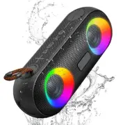 Bluetooth Speakers with Light, IPX6 Waterproof Shower Speaker Bluetooth Wirel...