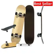 Pro 7.75" x 31" Skateboard - 7-Ply Maple with ABEC-9 Bearings & Double Kicktail