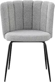 Amelia Boucle Dining Chairs - Set of 2 (Light Grey)