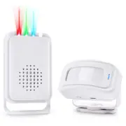Home Window Door Infrared Sensor & Receiver Vibration Flash Setting Welcome Set