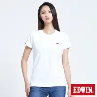 在飛比找momo購物網優惠-【EDWIN】女裝 第八代LOGO短袖T恤(白色)