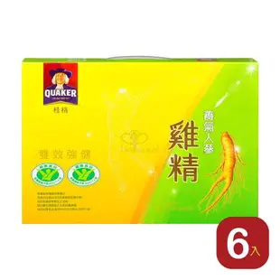 【QUAKER 桂格】養氣人蔘雞精禮盒X6盒 68ml*8瓶/盒