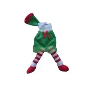 NEW Publix 2 Piece CHRISTMAS Elf Velveteen Wine Bottle Gift Set