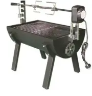 Jumbuck Small Rondo Charcoal Spit Roaster L 890mm x W 420 Rotisserie BBQ GRILL