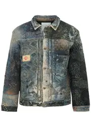 Proleta RE Art Boro Patchwork Distressed Denim Jacket - Indigo - XL XL