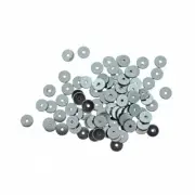Flat Round Natural Hematite Beads 6mm - Black - 100 Beads - BD1886
