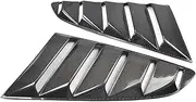 Compatible for Ford Mustang Coupe 1 Pair Carbon Fiber Louvers Spoiler Panel Rear Side Window Cover Quarter 2015 2016 2017 2018