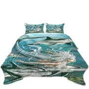 Sirens Mythology Art Dolphins and Mermaid Coverlet
