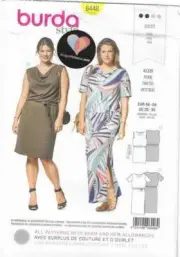 7 BURDA 6448: DRESS SIZE 20-30 SEWING PATTERN
