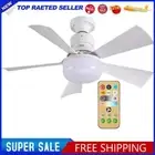 Modern Ceiling Fan with LED Light Remote Control (White with Remote A)