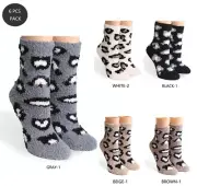 ComfyLuxe Leopard Pattern Mini-Crew Socks